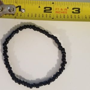 Hand made glass bead stretch bracelet